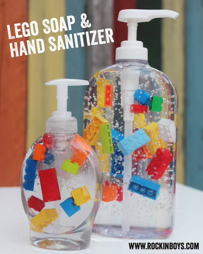Dispenser di sapone con Lego Fai Da Te …… Soap Dispenser with Diy Lego -  globetrottingkid