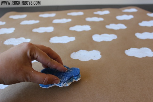 DIY Cloud Wrapping Paper
