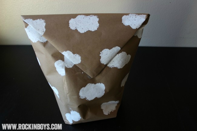 DIY Disney Planes Cloud Wrapping Paper Bag